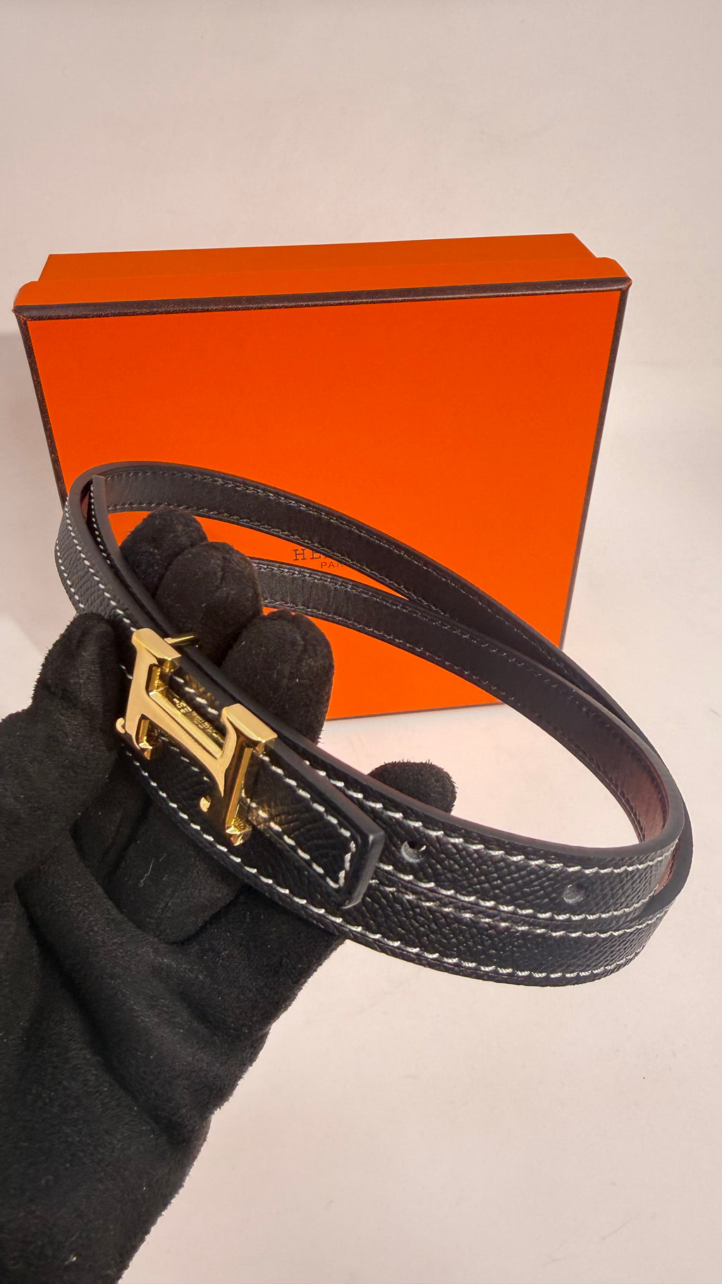 Hermes Constance H Slim Belt