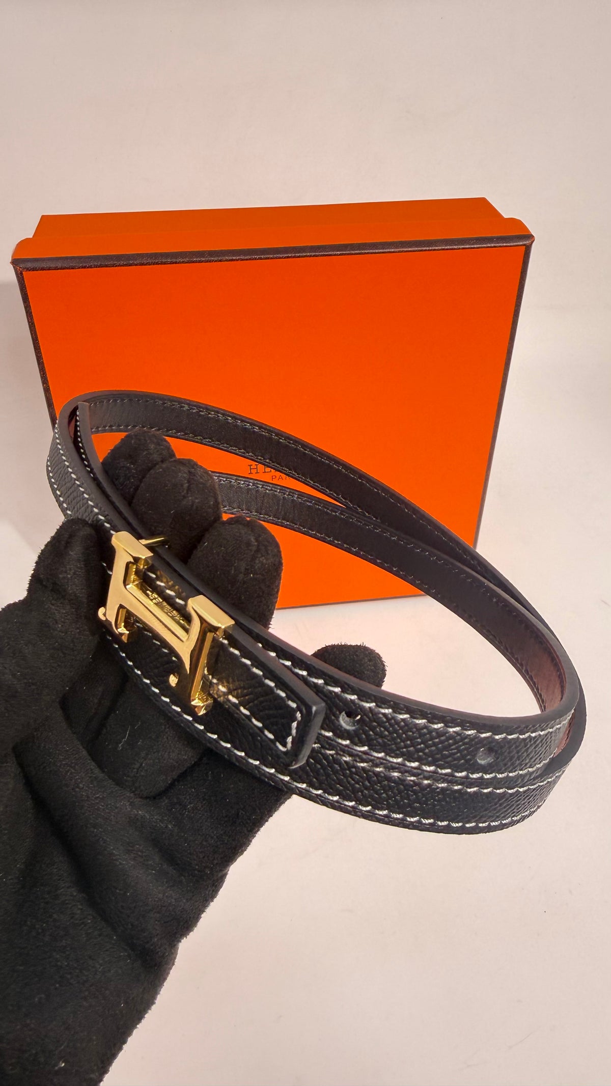 Hermes Constance H Slim Belt