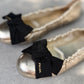 Prada Bow Ballet Shoes (Gold)