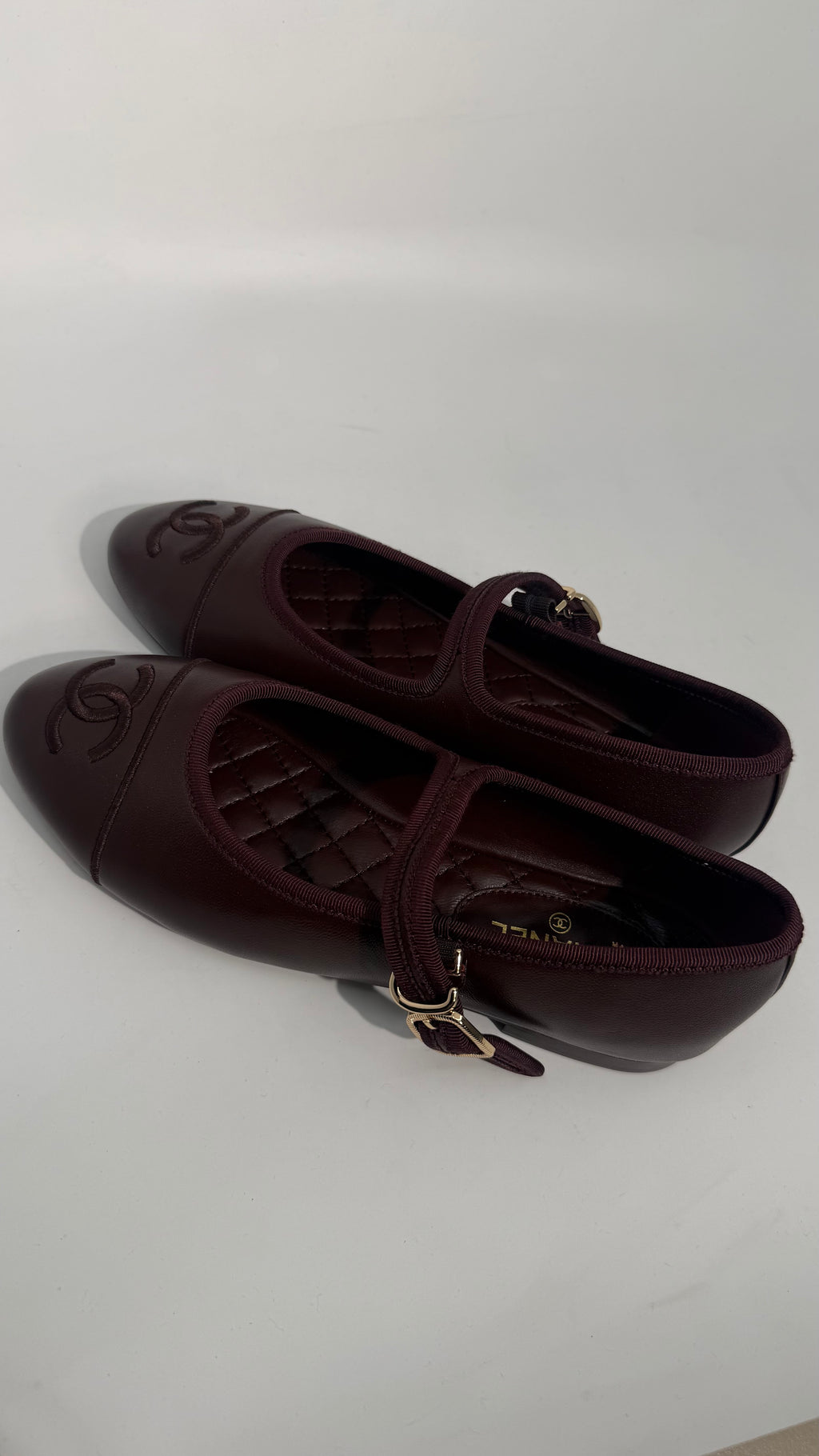 Chanel Mary Jane Ballet Shoes (Brown)