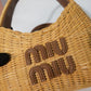 Miu Miu Wander Wicker Hobo Bag