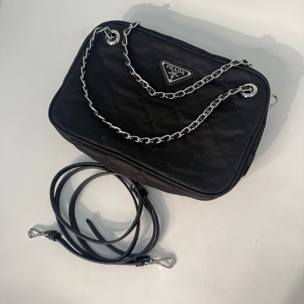 Prada Tessuto Impuntu Quilted Crossbody Bag