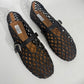 Alaïa Fishnet Woven Leather Mary Jane Ballet