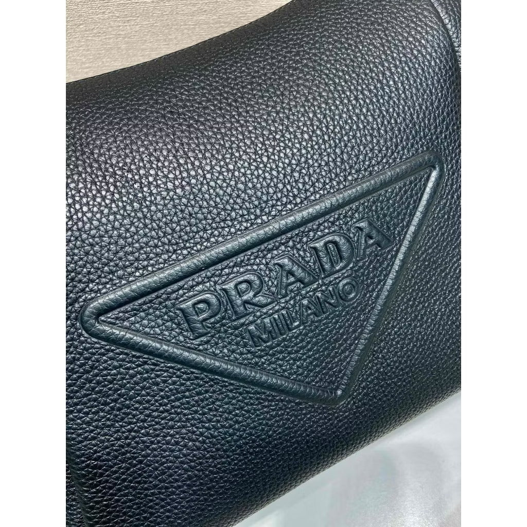 Prada Vitello Embossed Logo Crossbody