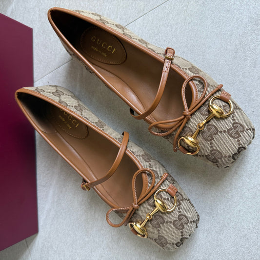 Gucci Monogram Ballet Shoes