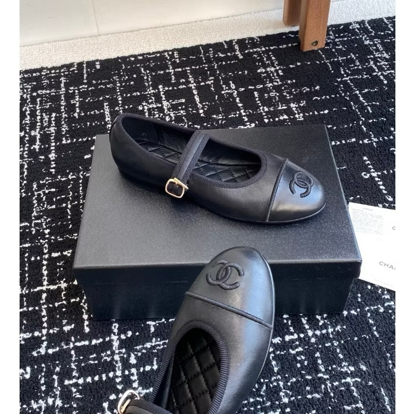 Chanel Mary Jane Black Ballet Shoes