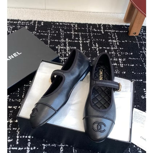 Chanel Mary Jane Black Ballet Shoes