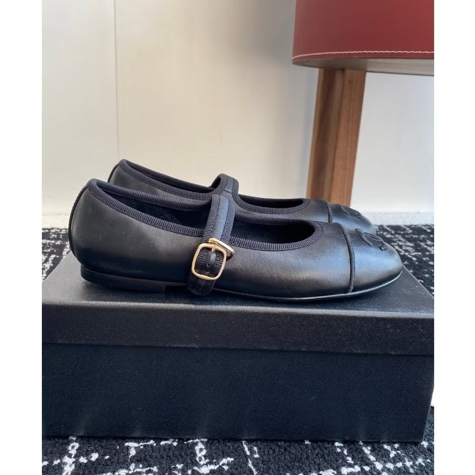Chanel Mary Jane Black Ballet Shoes