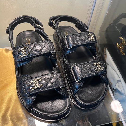 Chanel Quilted Dad Sandals