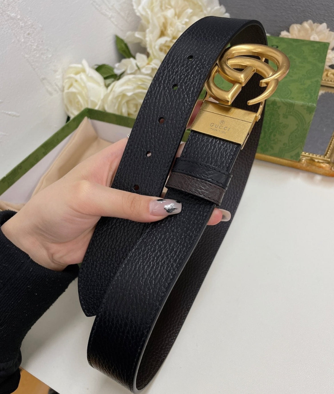 Gucci GG Marmont Reversible Belt