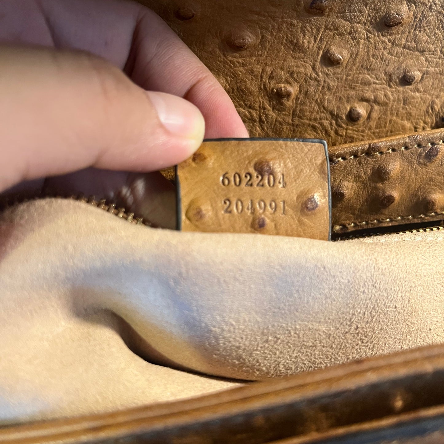 Gucci Horsebit Ostrich Crossbody