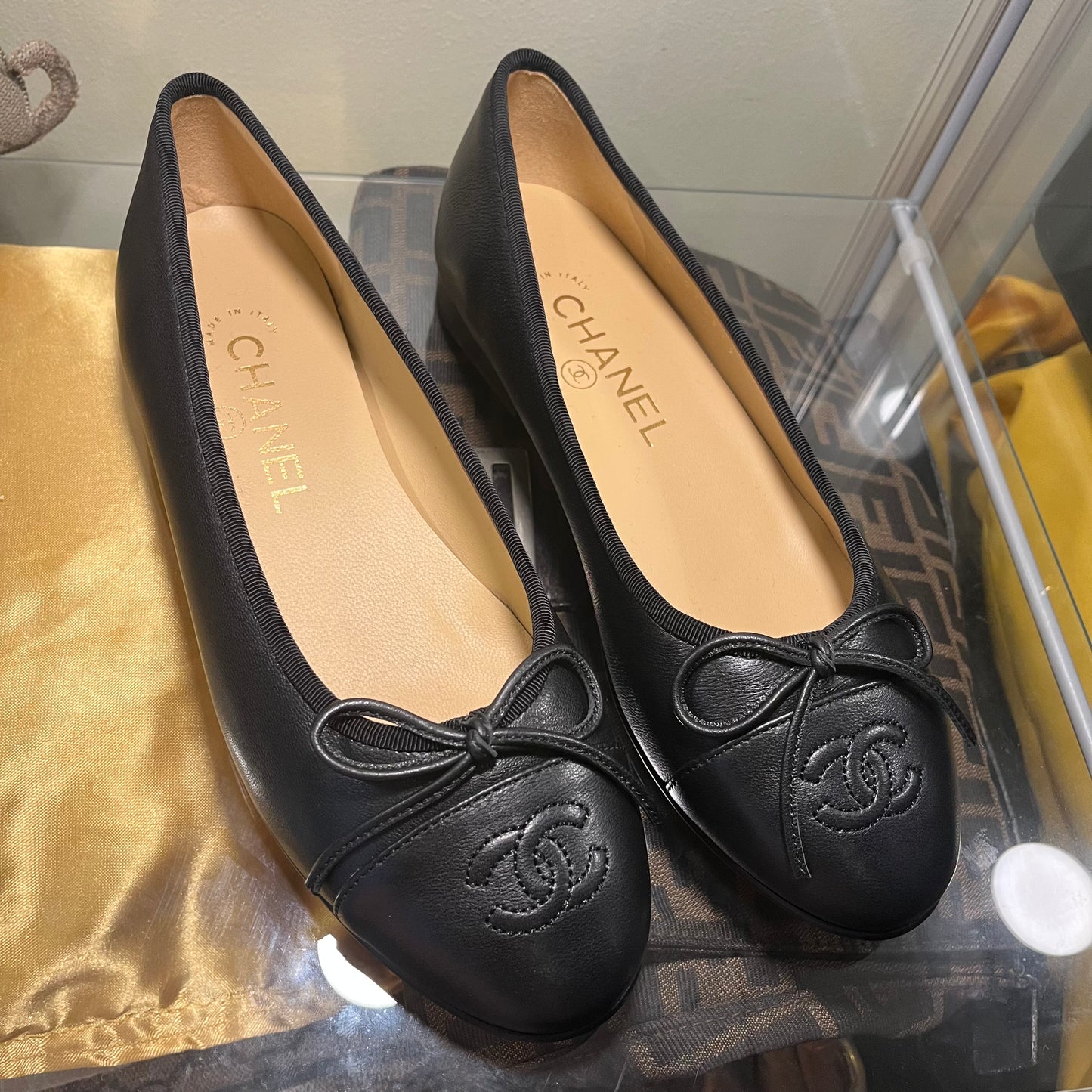 Chanel Ballet Black/Black Captoe