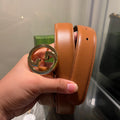 Gucci Equestrian GG Logo Belt Brown