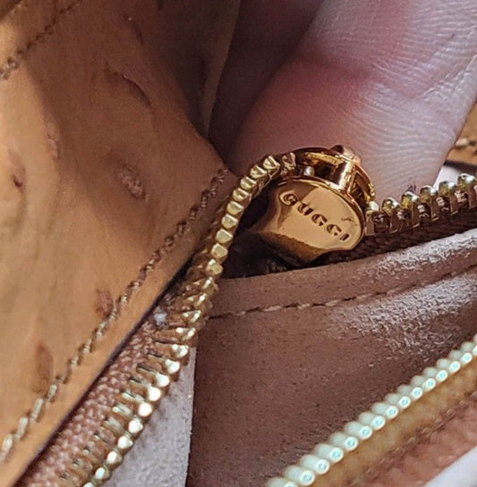 Gucci Horsebit Ostrich Crossbody
