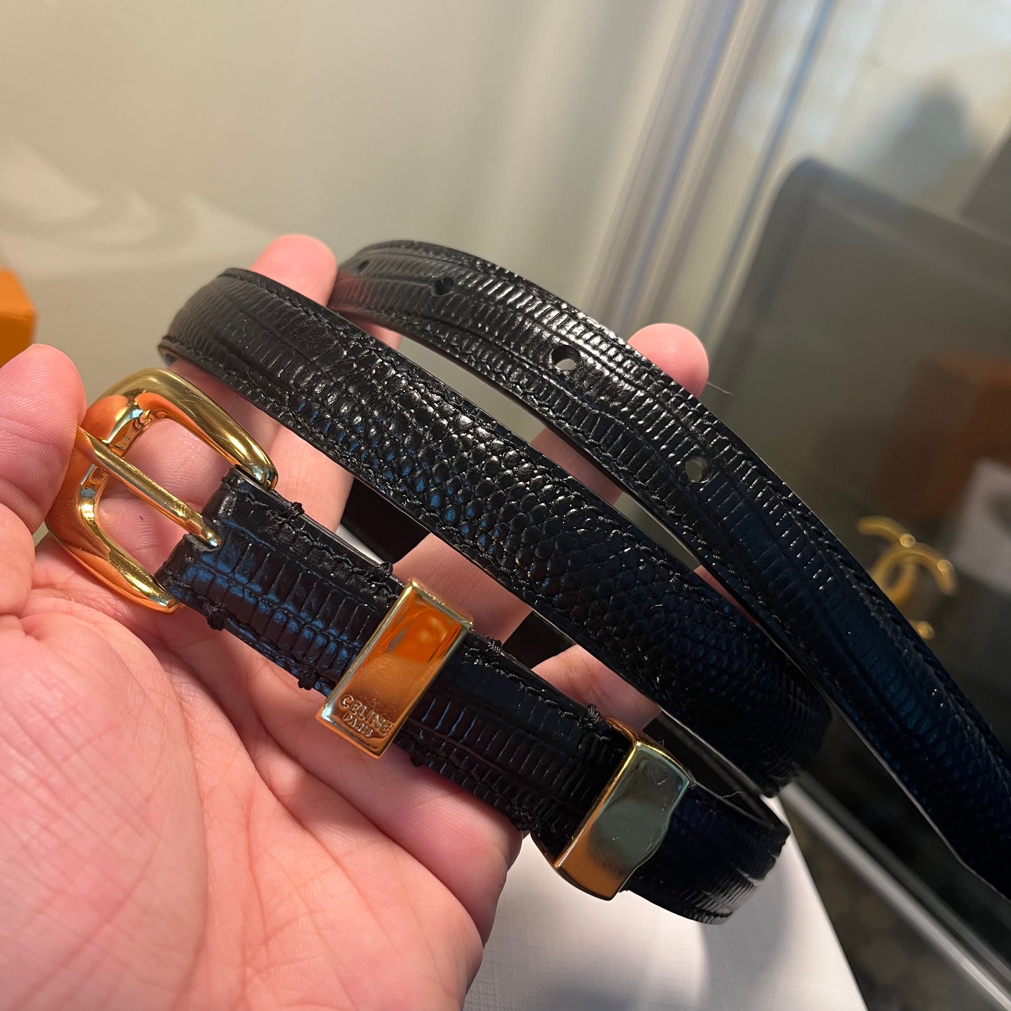 Celine Belt Lizard Skin