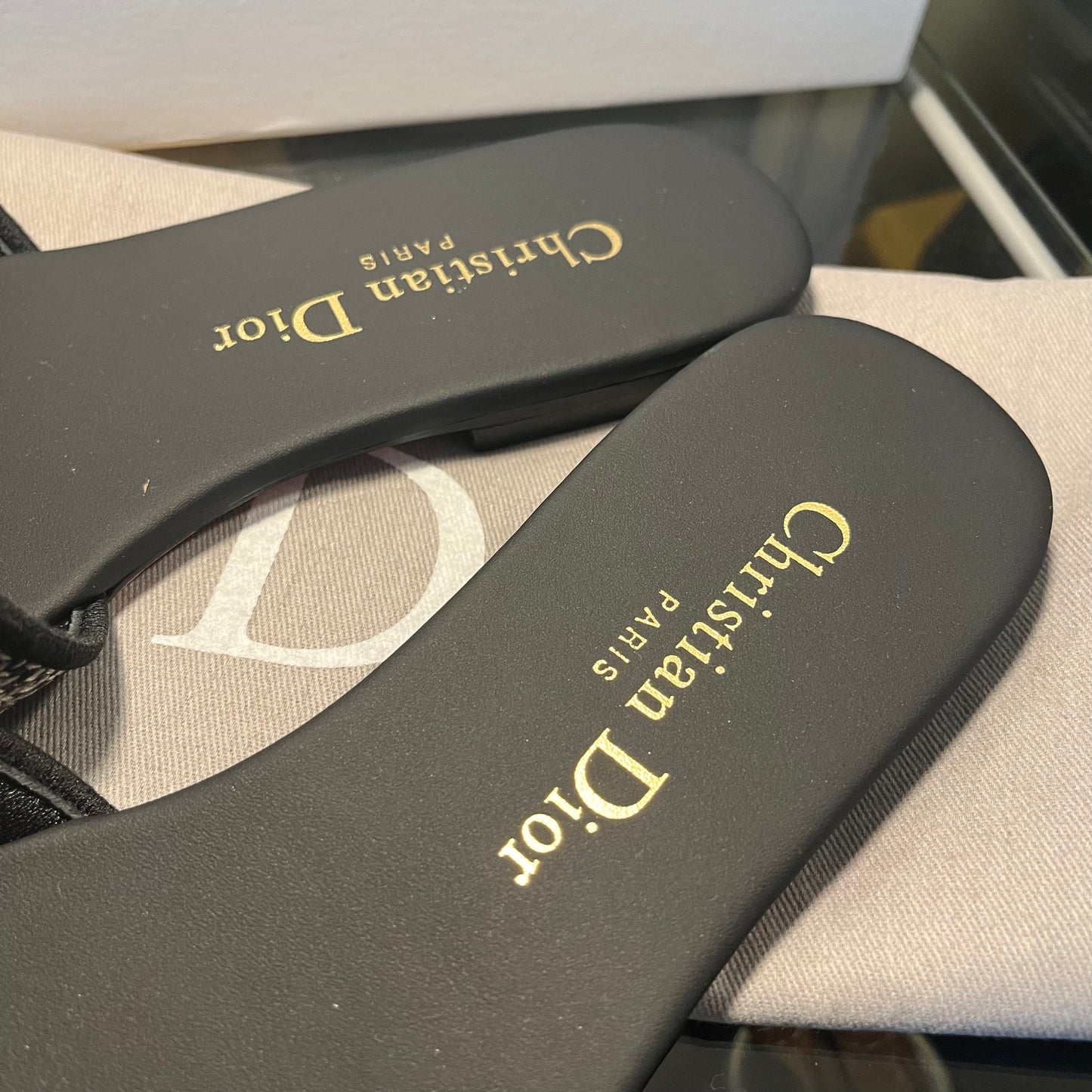 Christian Dior Dway Black Flats 37