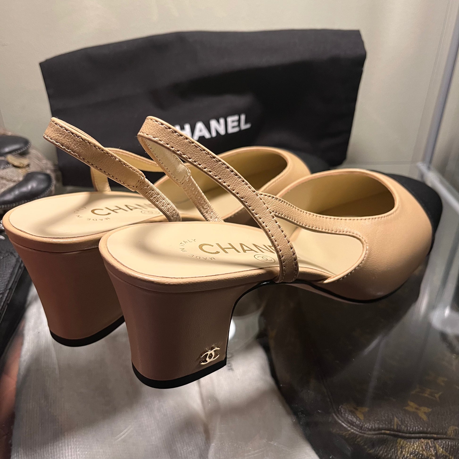 Chanel Slingback Brown Chanel