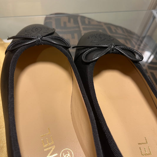 Chanel Ballet Black/Black Captoe