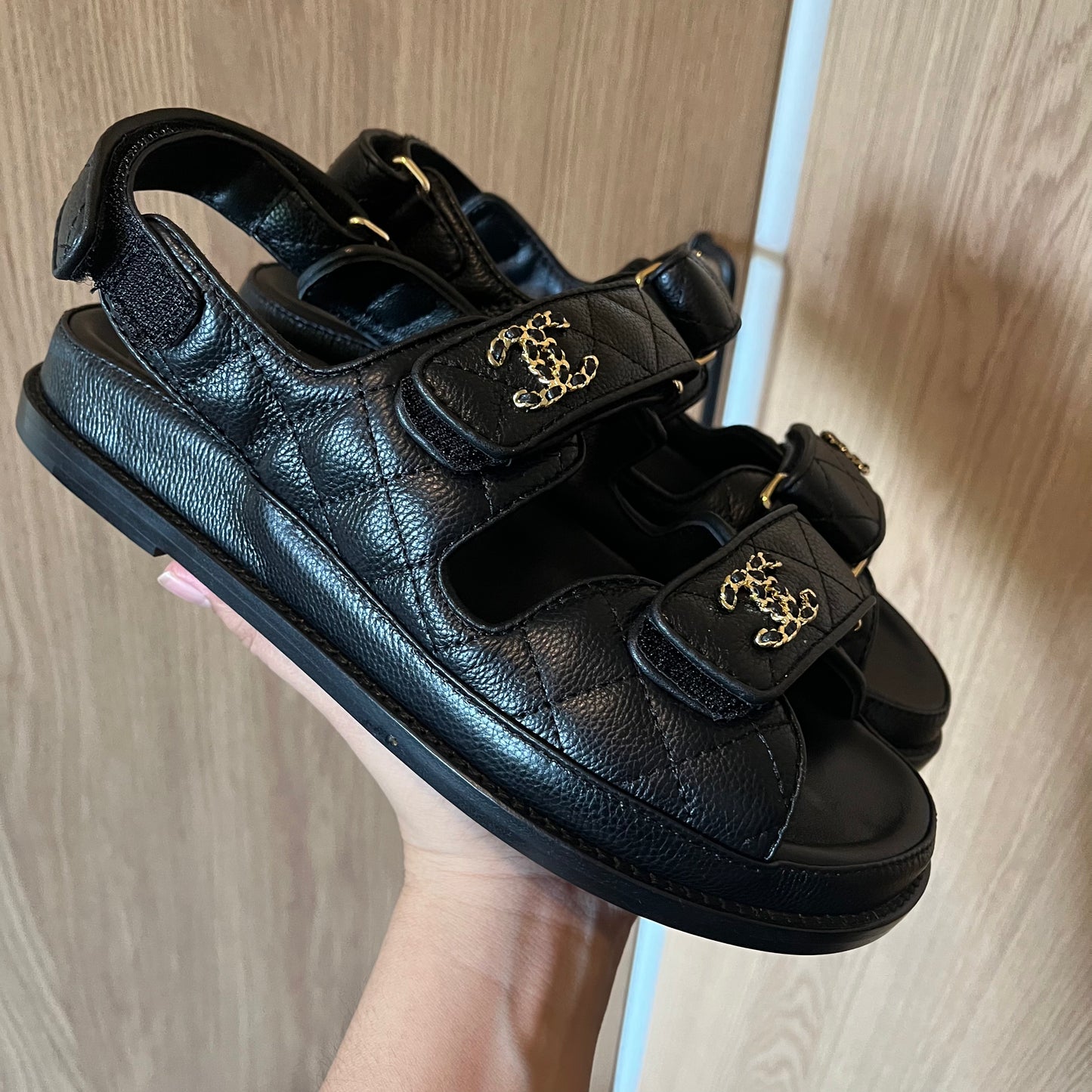 Chanel Quilted Dad Sandals