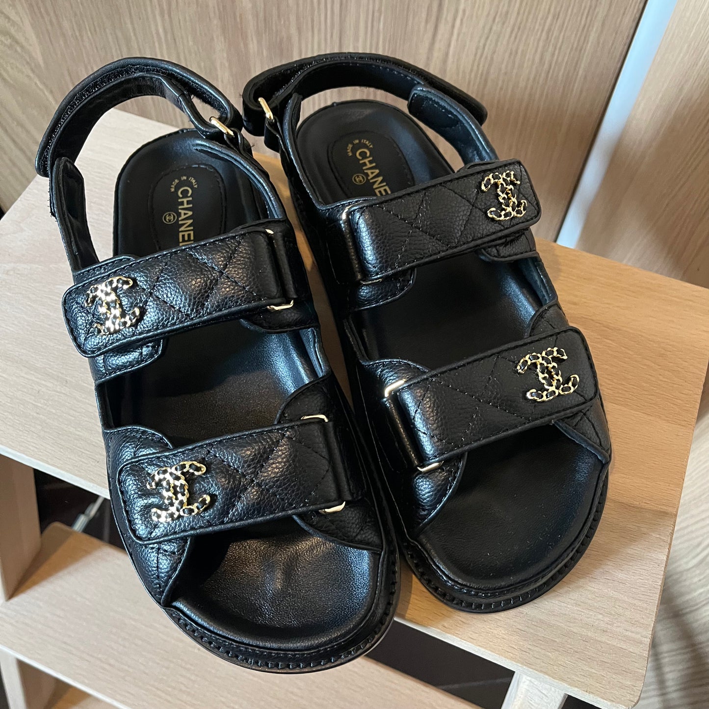 Chanel Quilted Dad Sandals