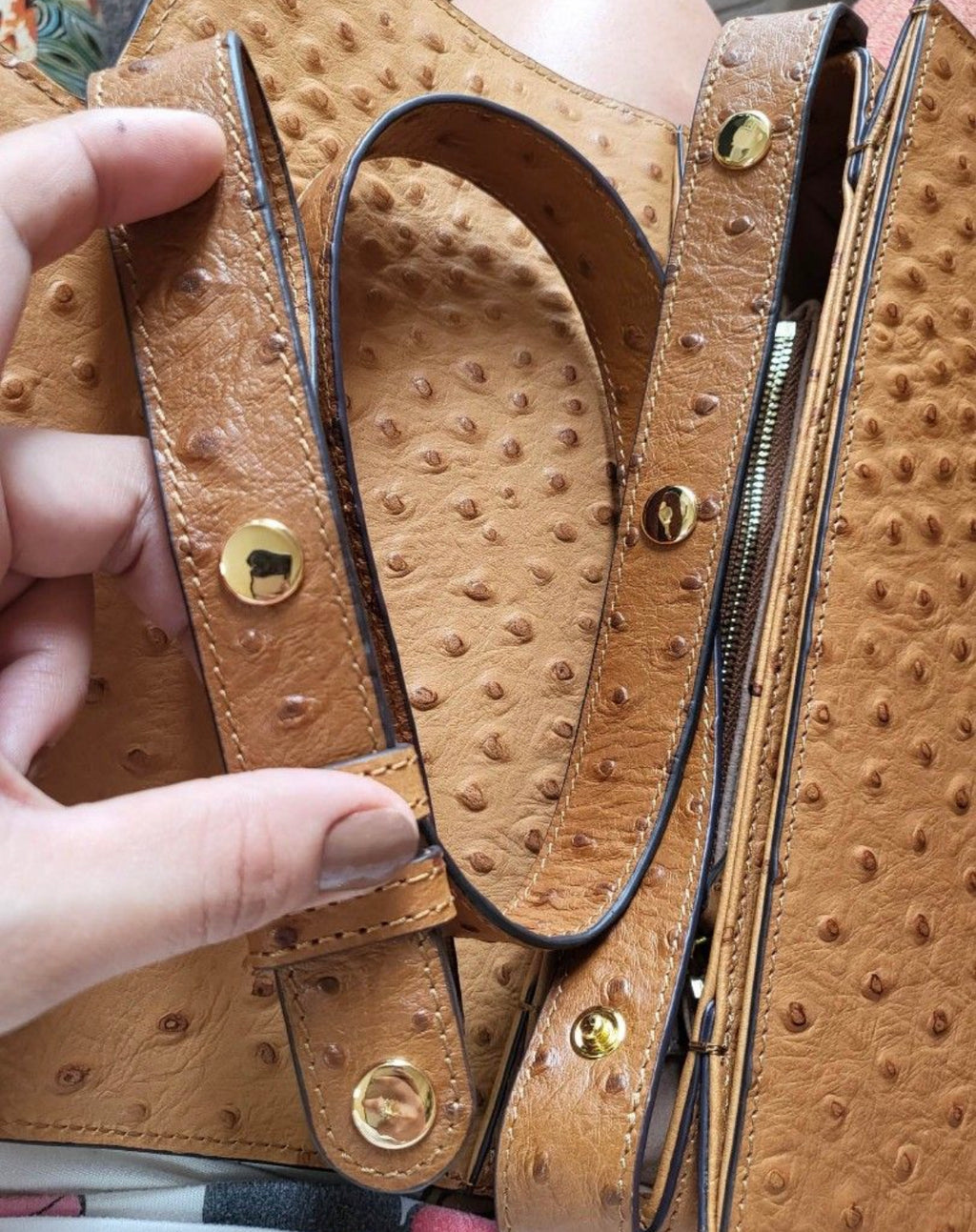 Gucci Horsebit Ostrich Crossbody