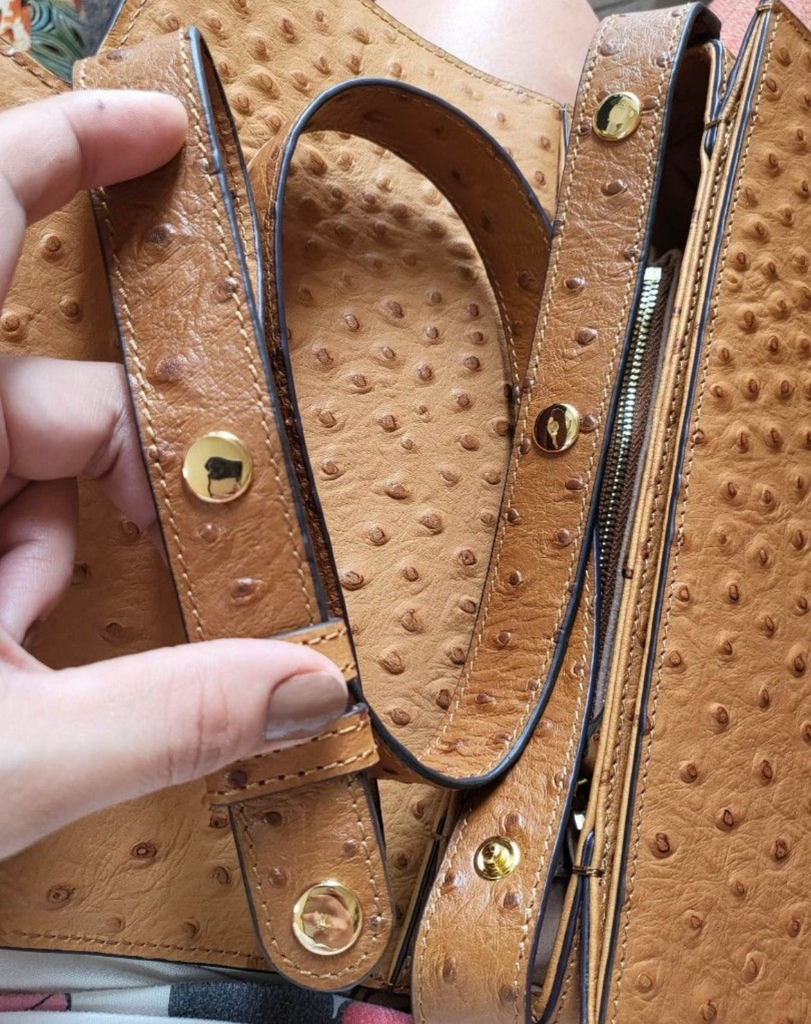 Gucci Horsebit Ostrich Crossbody