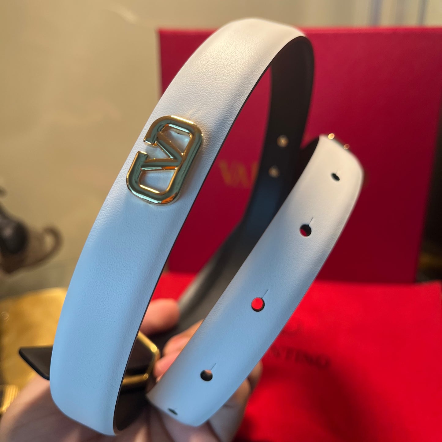 Valentino Garavani VLogo White Belt