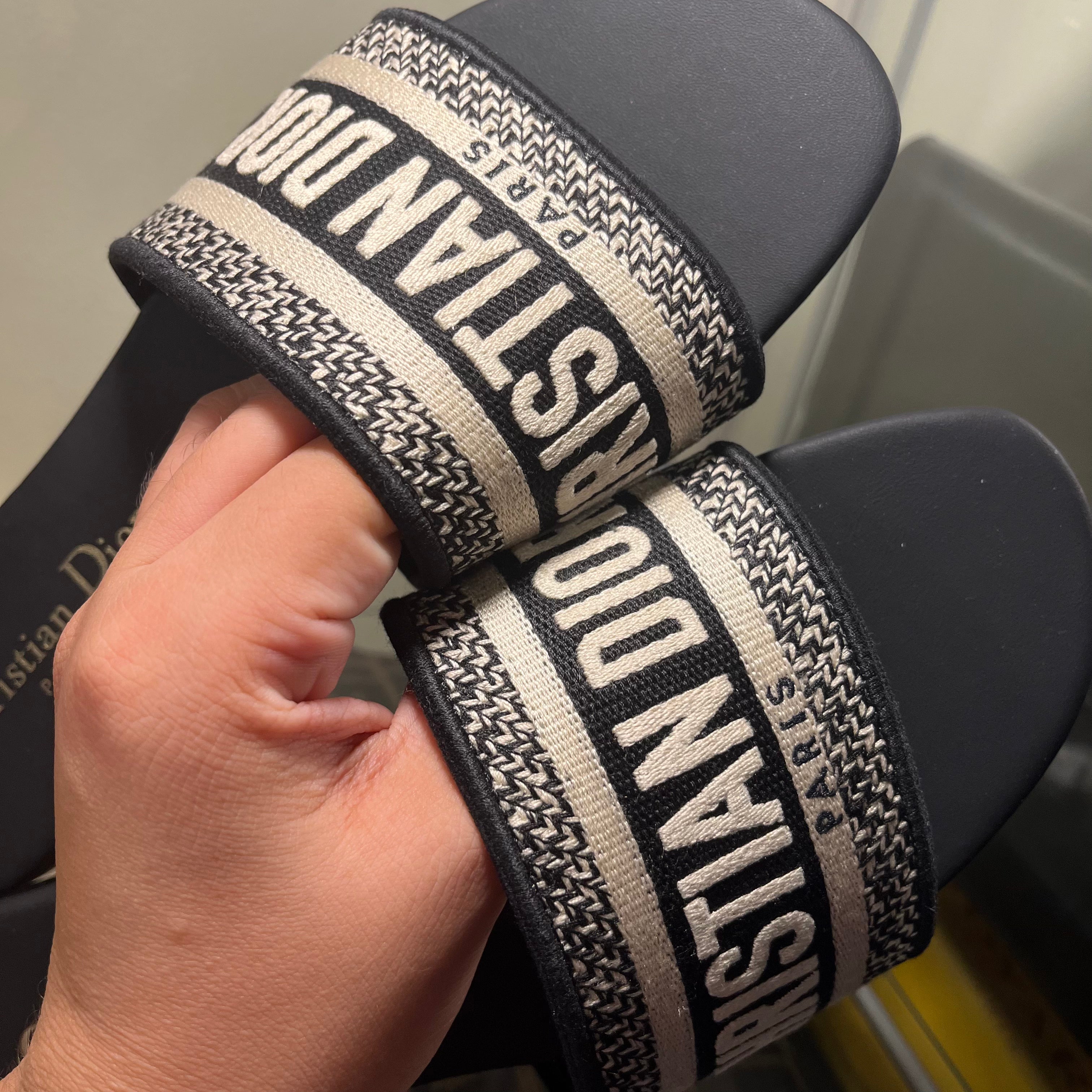 Christian Dior Dway Black Flats 38