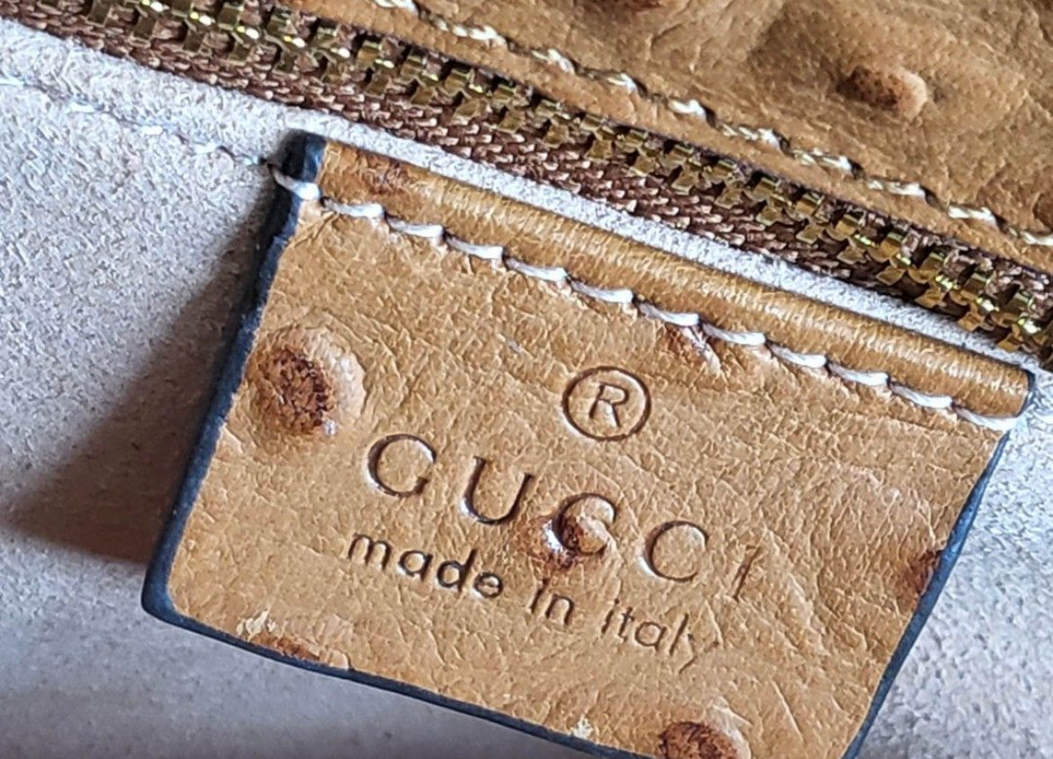 Gucci Horsebit Ostrich Crossbody
