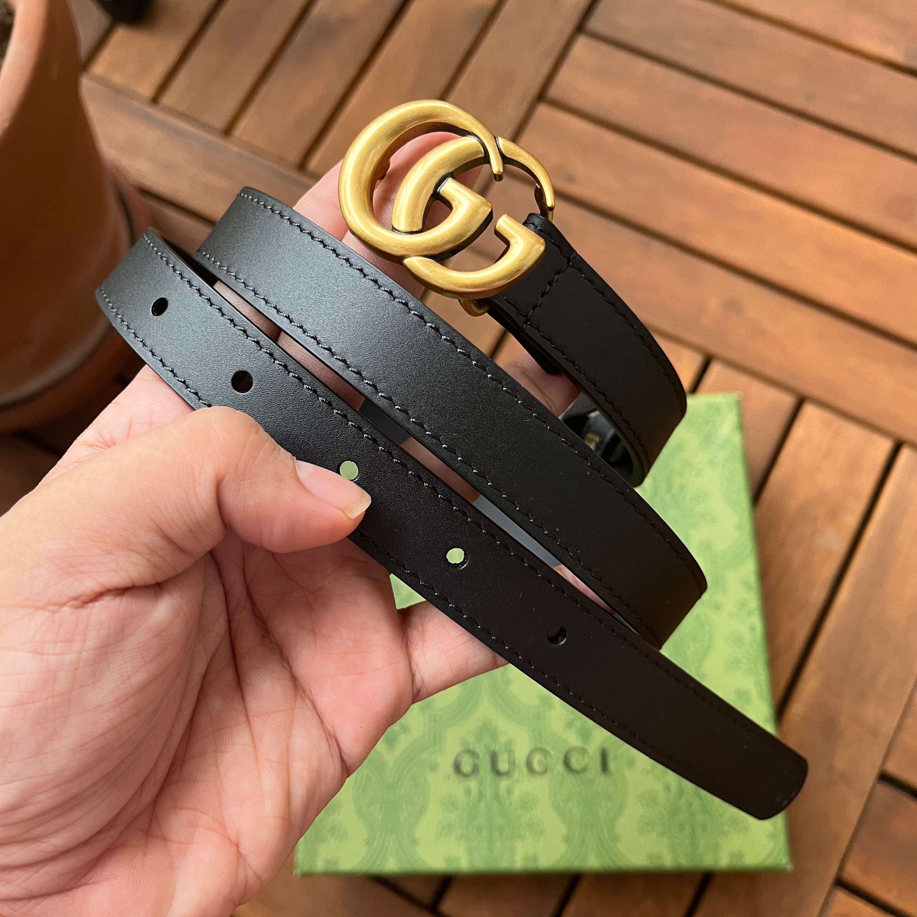 Gucci GG Marmont Belt Black 2cm