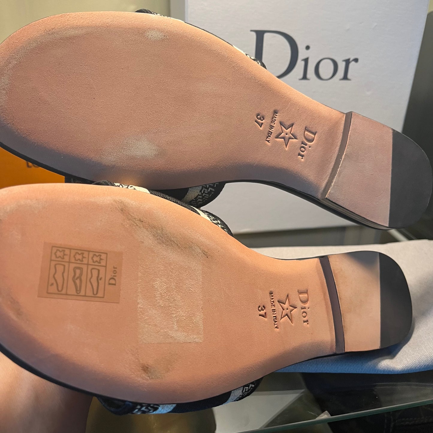 Christian Dior Dway Black Flats 37