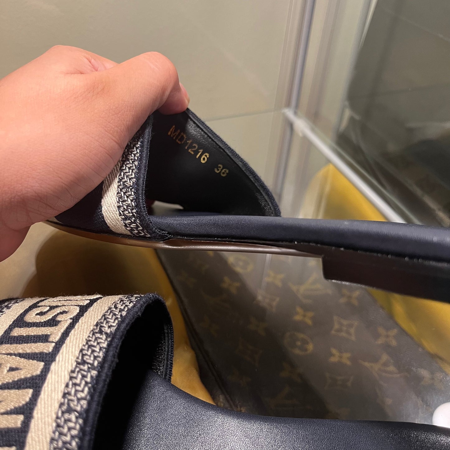 Christian Dior Dway Flats Navy Blue