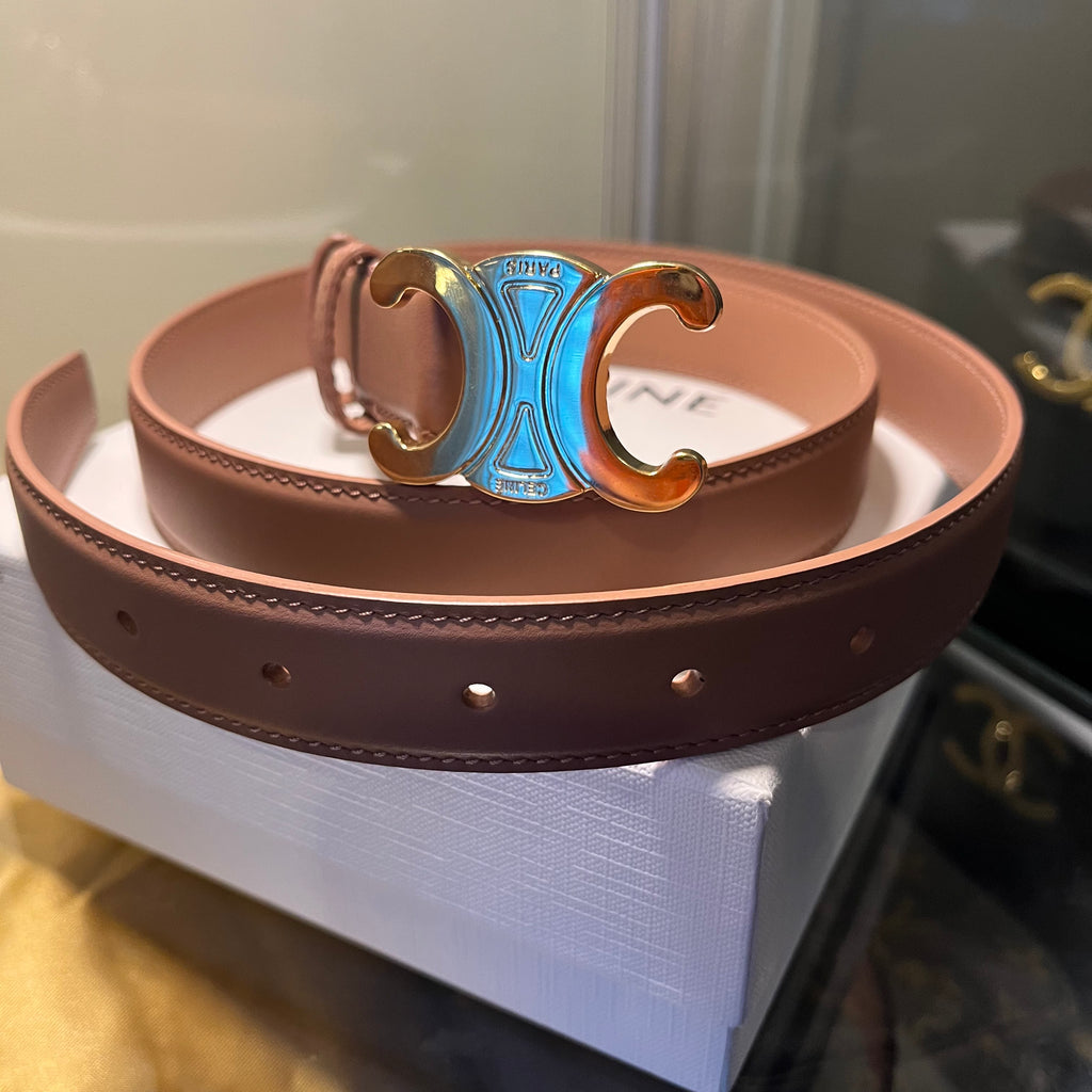 Celine Triomphe Belt Old Rose