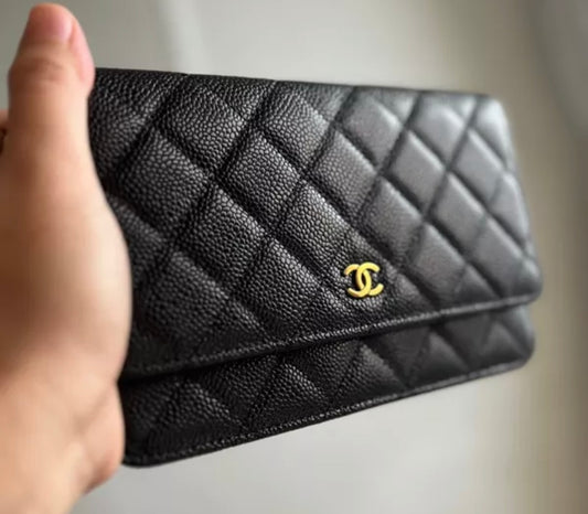 Chanel Wallet on Chain Caviar GHW