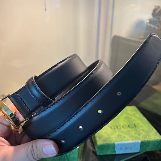 Gucci Equestrian GG Logo Belt Black