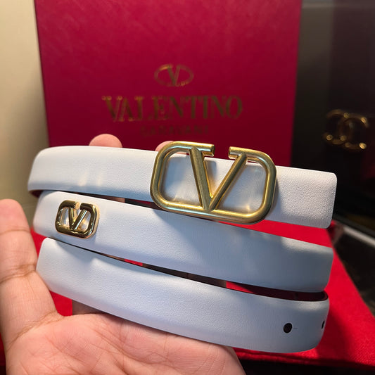 Valentino Garavani VLogo White Belt