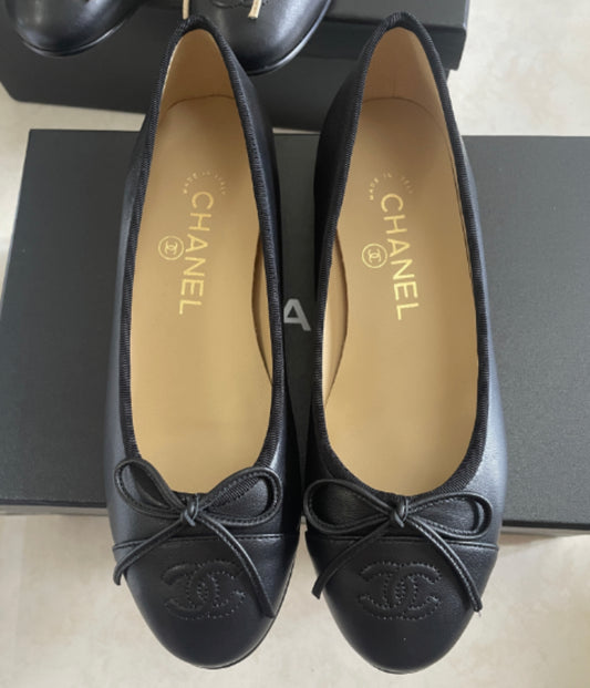 Chanel Ballet Black/Black Captoe