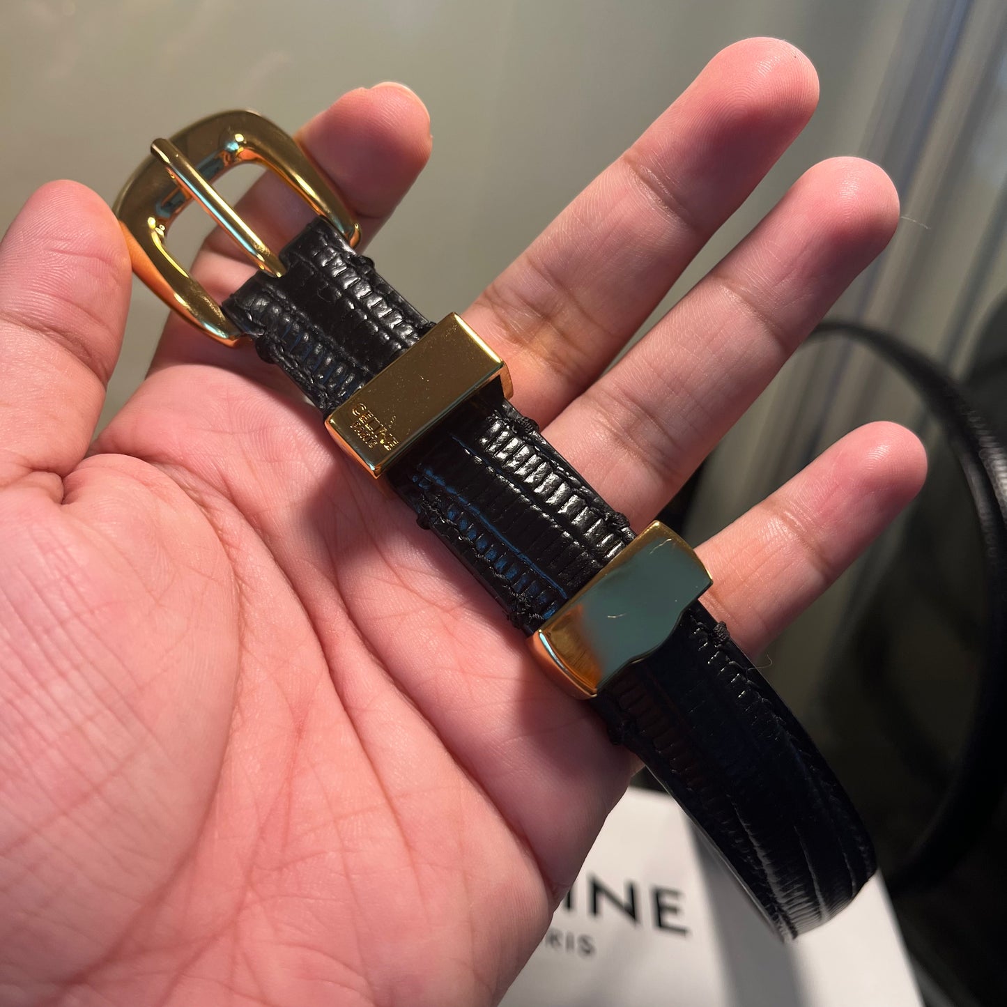 Celine Belt Lizard Skin