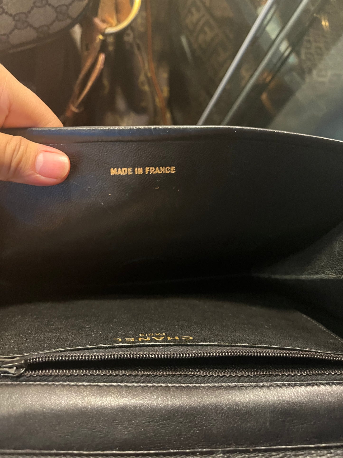 Chanel Flap Calfskin Shoulder Bag
