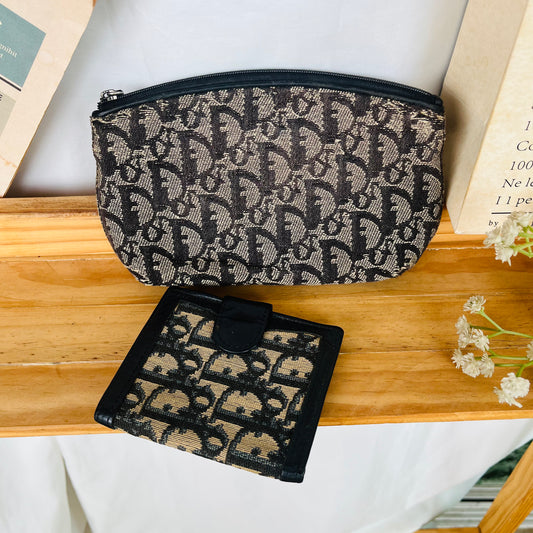 Christian D!or Wallet & Pouch