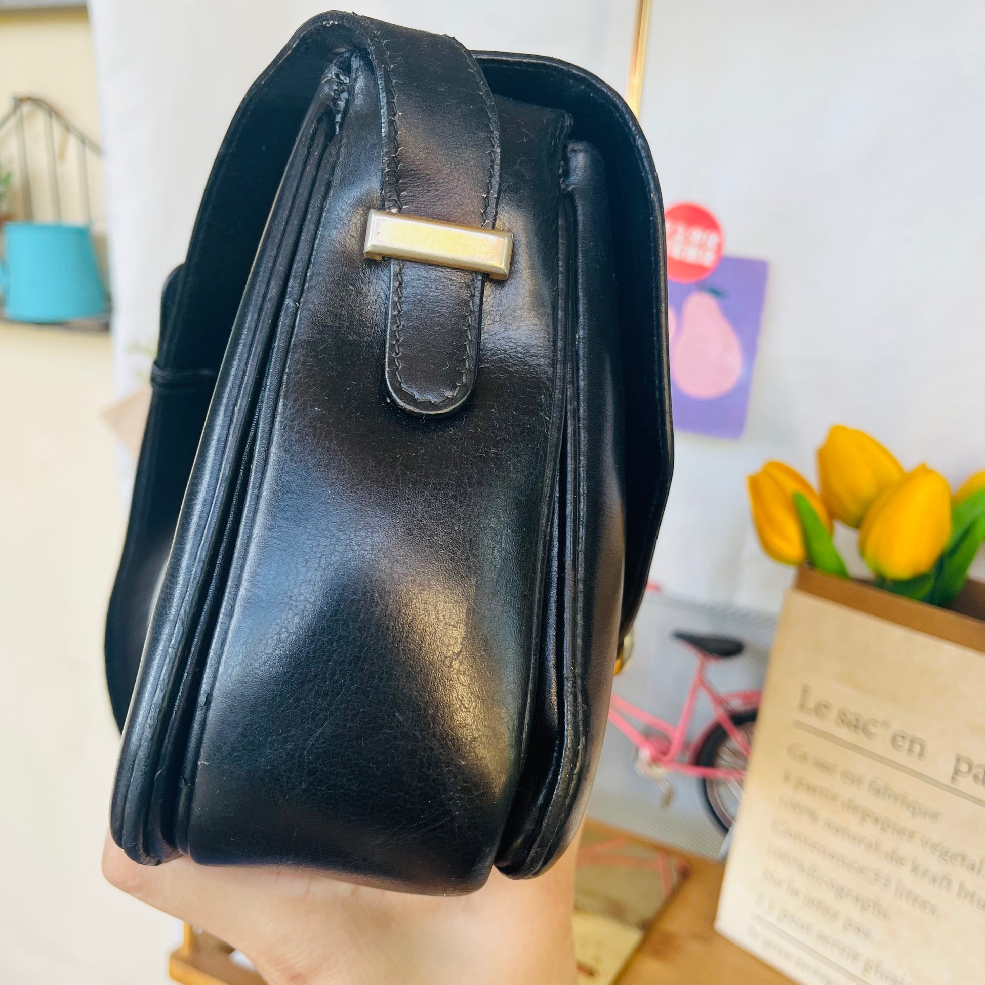 Celine box best sale leather type