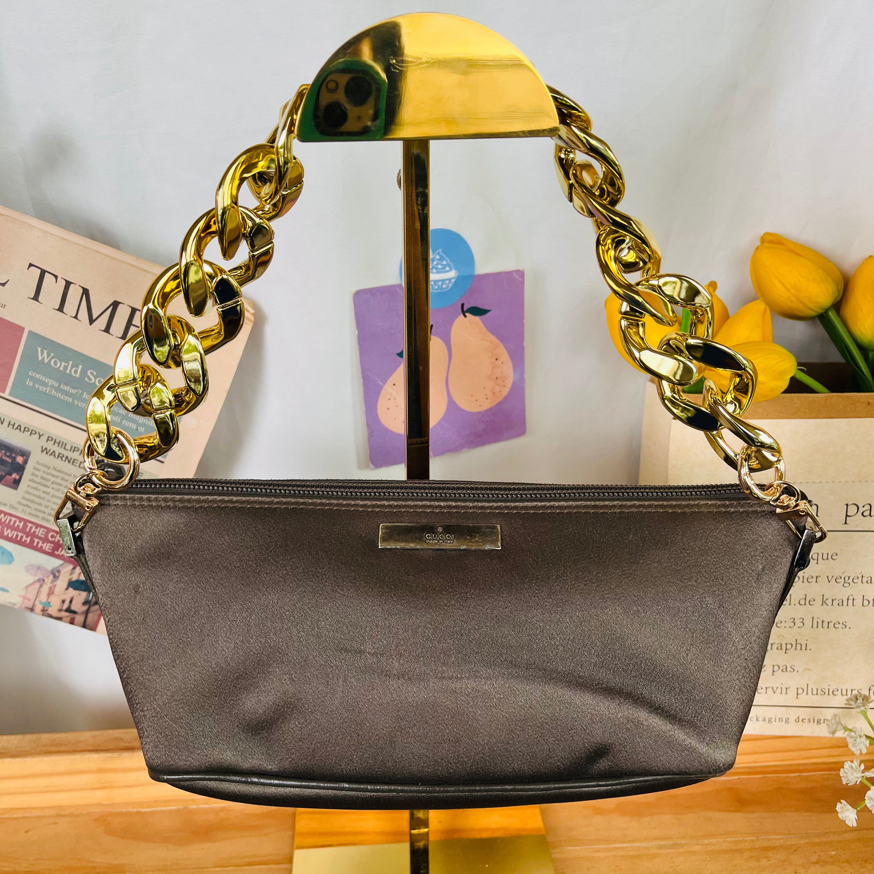Gucci Olive Green Baguette