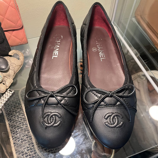 Chanel Quilted Ballet Black