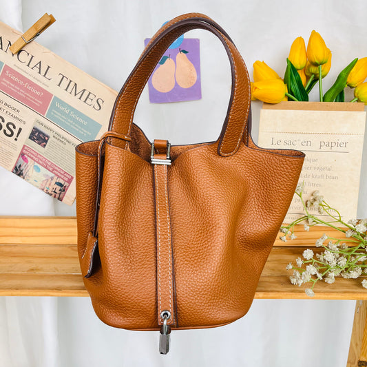 Picotin Leather Handbag