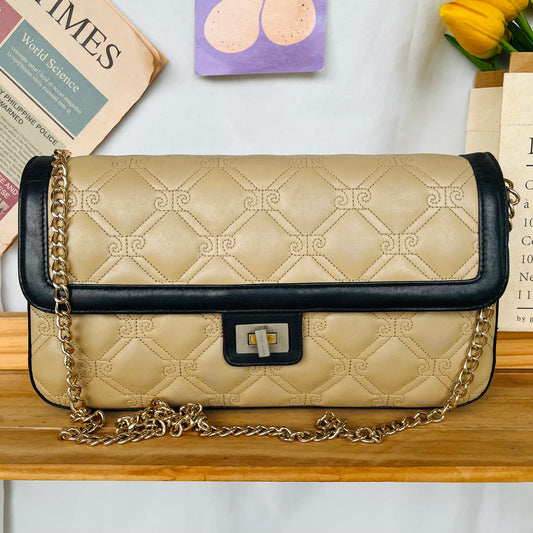 Pi3rre Cardin Quilted Chain Crossbody