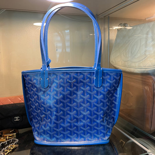 Goyard Anjou Reversible Mini Tote Blue