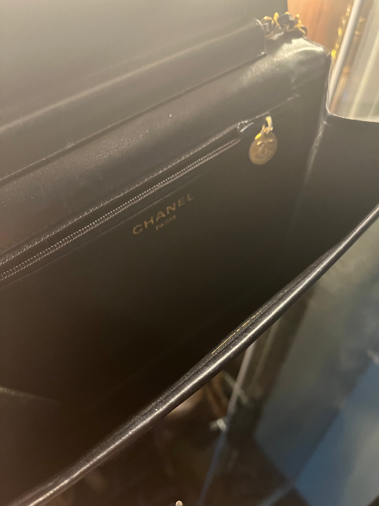 Chanel Flap Calfskin Shoulder Bag