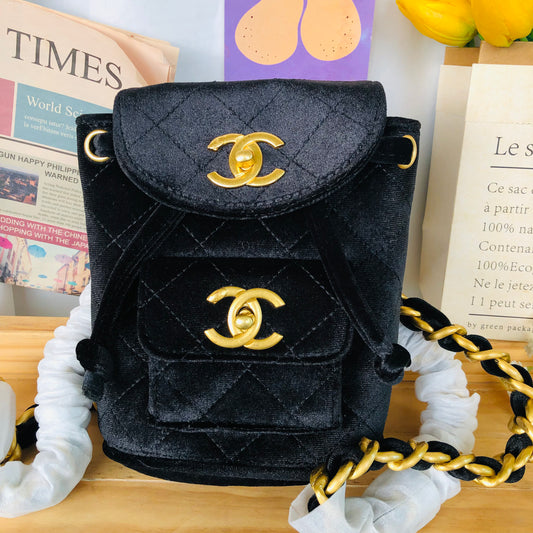 Chanel Velvet Backpack
