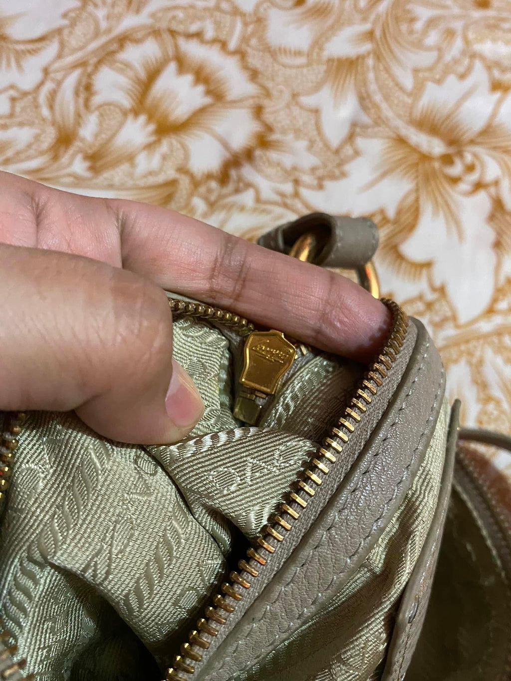 Prada Canvas Jacquard Crossbody