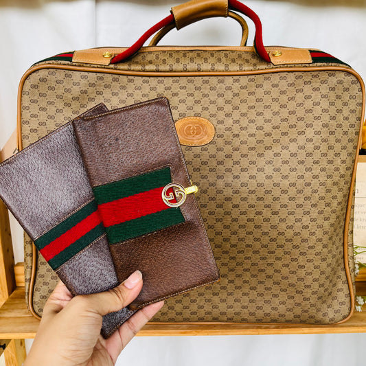 Gucc! Travel Suitcase, Passport Holder & Wallet